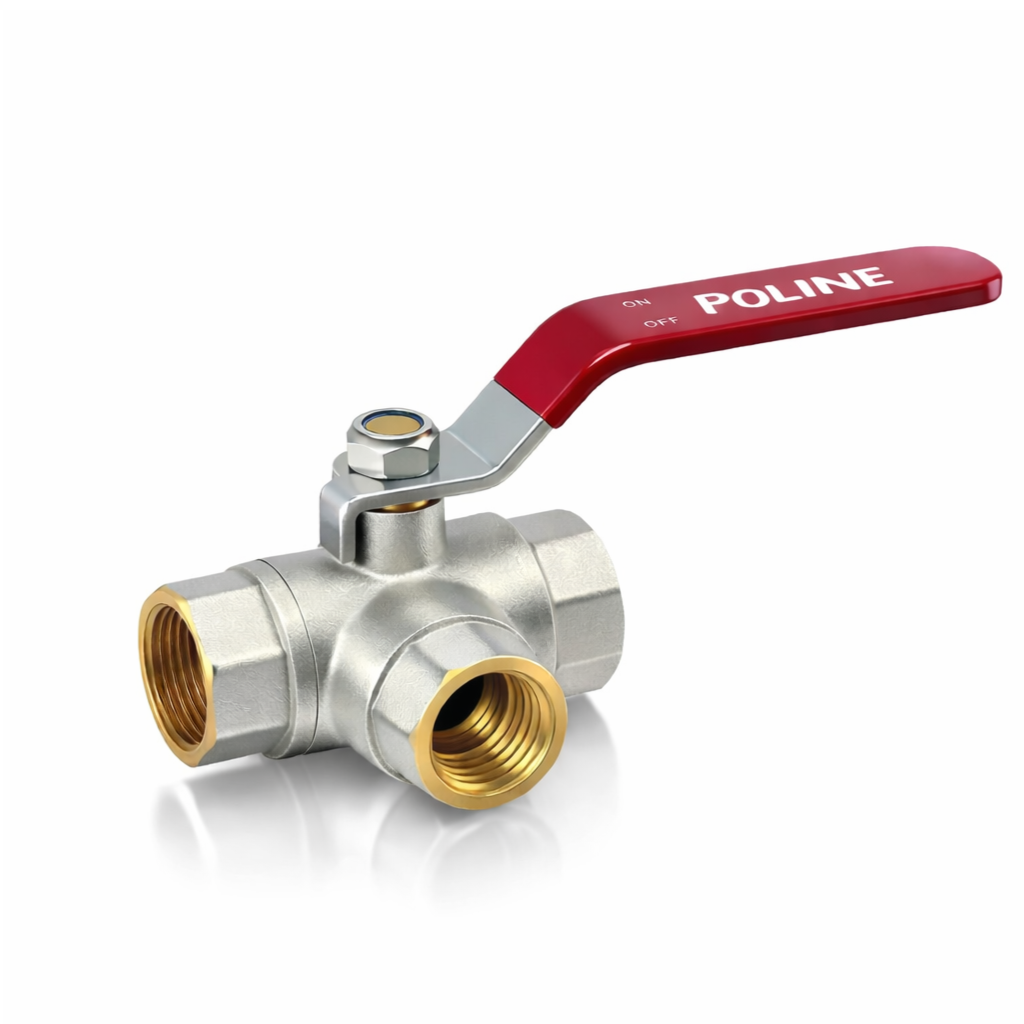 Forged Brass Three Way Ball Valve (Titan Series)