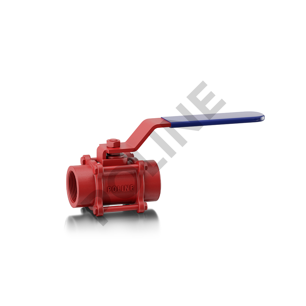 Cast Steel Ball Valve Three Piece Design (Screwed)